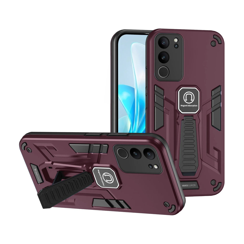 Vaku ® Vivo V29 5G Valor Military Grade Armor Case with Built-in Kickstand Shockproof Back Cover