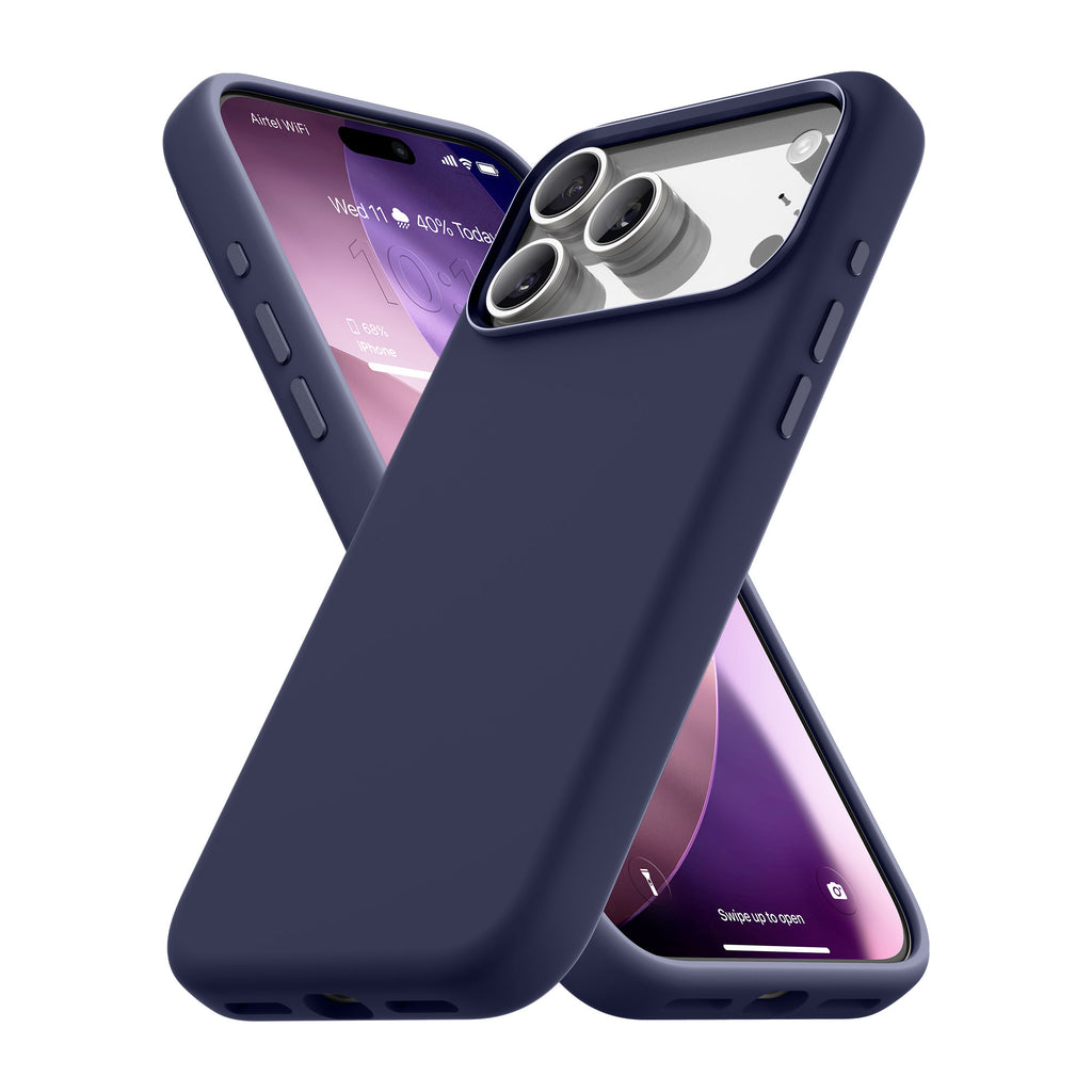 Vaku Luxos ® Apple iPhone 17 Pro Max Liquid Silicone Slim Protective Shockproof Phone Back Cover with Anti-Scratch Microfiber Lining