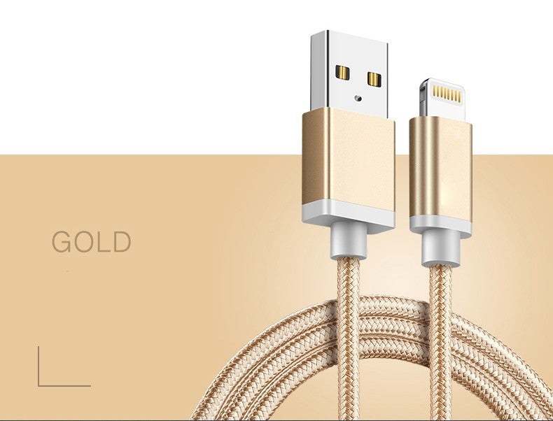 Vaku ® USB To Lightning Nylon Braided Data-Charging Cable