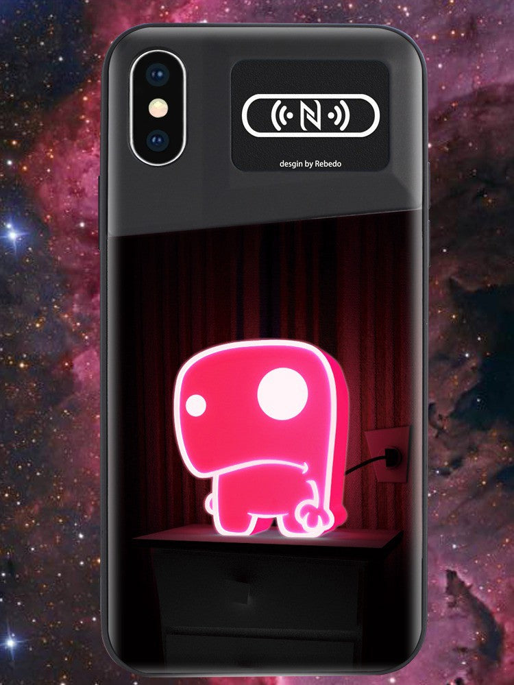 VAKU ® Apple iPhone X / XS NFC Wireless LED Light Illuminated 3D Designer Back Cover