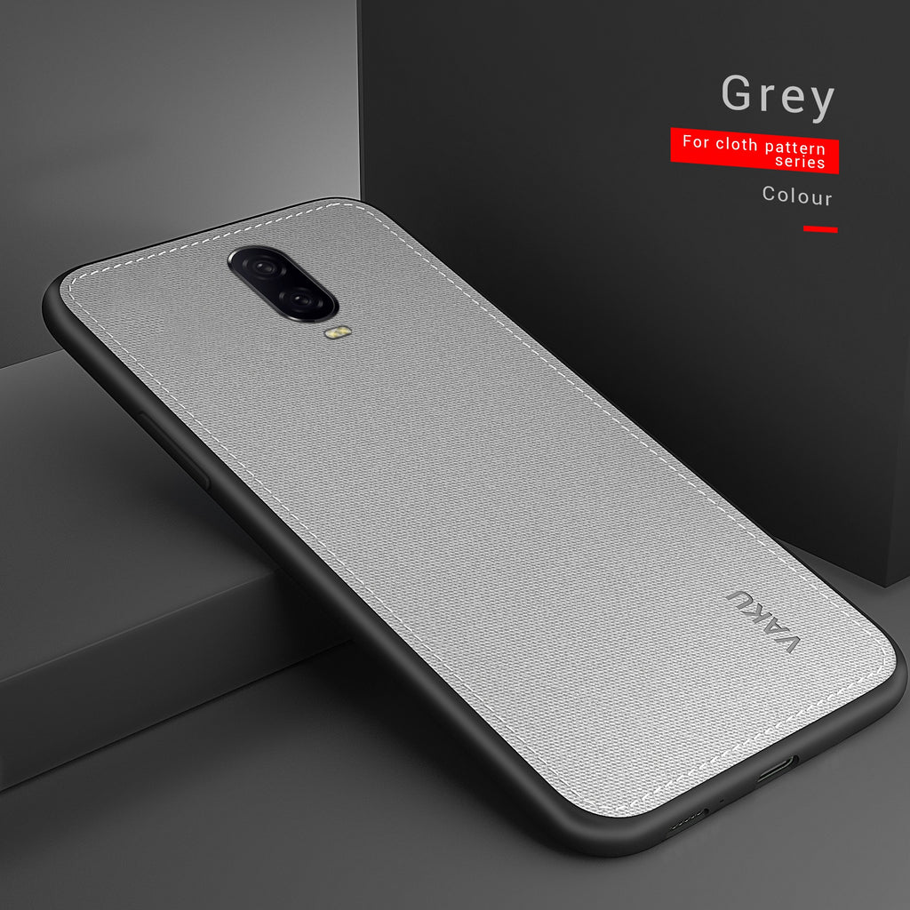 Vaku ® OnePlus 7 Luxico Series Hand-Stitched Cotton Textile Ultra Soft-Feel Shock-proof Water-proof Back Cover