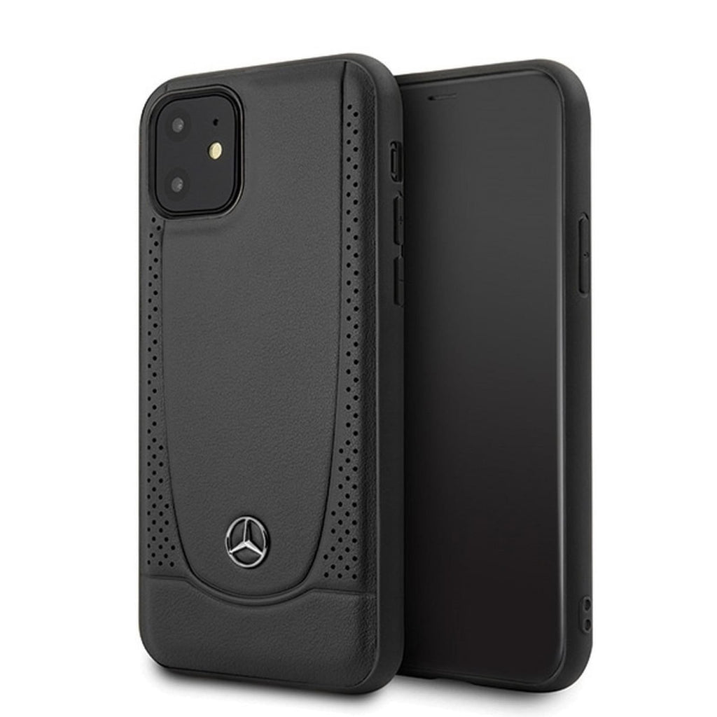 Mercedes Benz ® Apple iPhone 12 mini Urban Collection Genuine Smooth Leather Back Cover