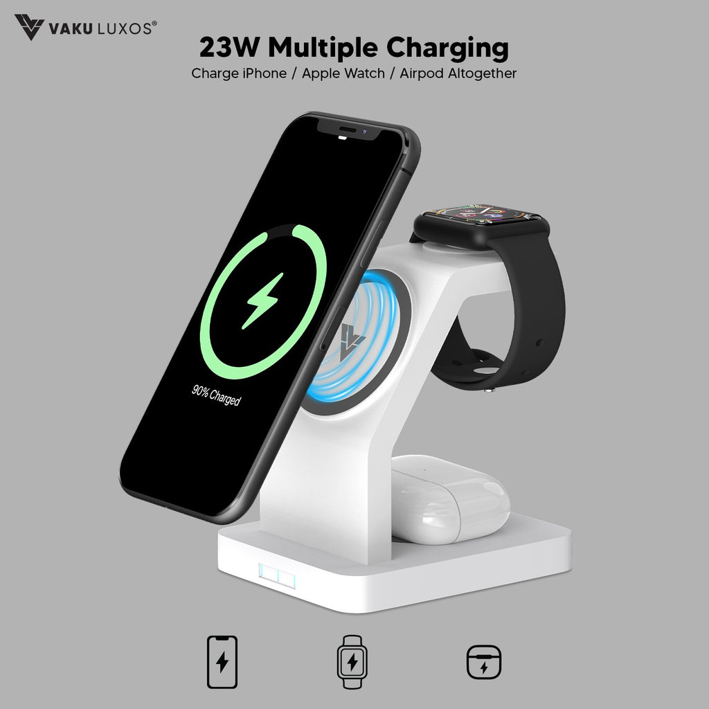 Vaku Luxos ® TRINITY 23W 3IN1 Wireless Charger