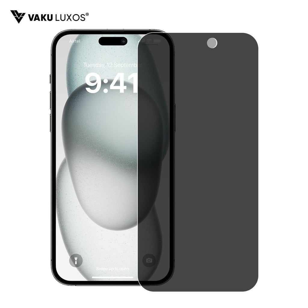 Vaku ® Apple iPhone 15 Privacy Screen Protector Anti Scratch Anti