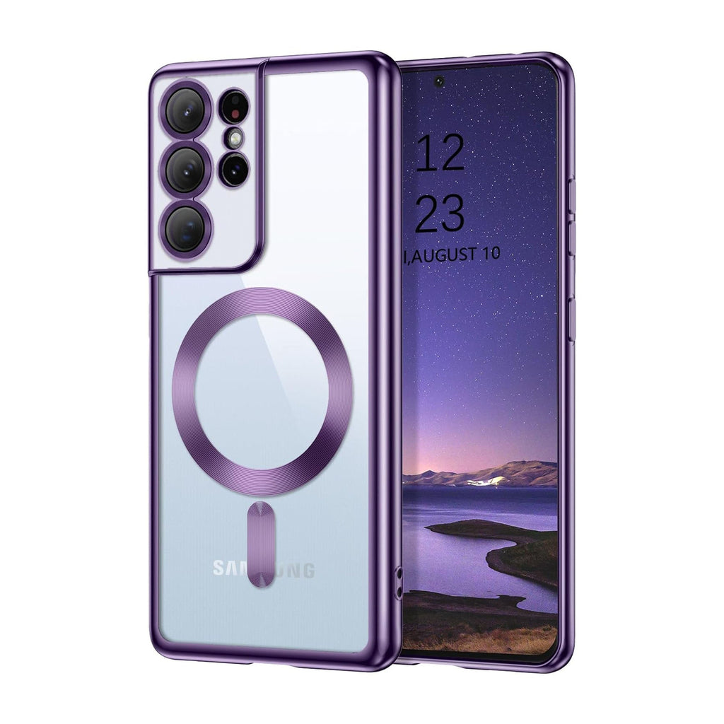 Vaku® Samsung Galaxy S21 Ultra Luxury Electroplated Magnetic Magsafe Camera Protection TPU Back Cover Case