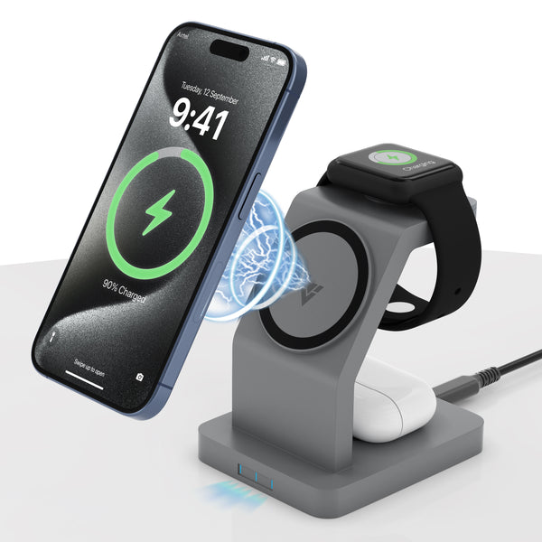 Vaku Luxos ® TRINITY 23W 3IN1 Wireless Charger