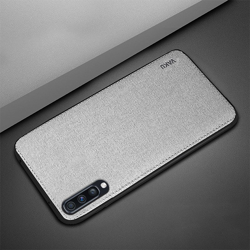 Vaku ® Samsung Galaxy A70 Luxico Series Hand-Stitched Cotton Textile Ultra Soft-Feel Shock-proof Water-proof Back Cover