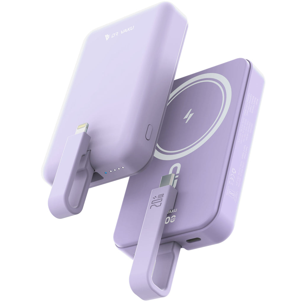 Vaku ® SyncFlow MagPro 10000mAh Magnetic Wireless Power Bank 15w Magsafe & 22.5w PD Type C Fast Charging