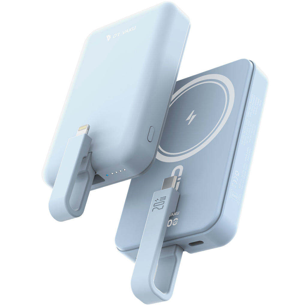 Vaku® SyncFlow MagPro 10000mAh Magnetic Wireless Power Bank 15w Magsafe & 22.5w PD Type C Fast Charging for iPhone 17/16/15/14/13 Series iWatch & Airpods