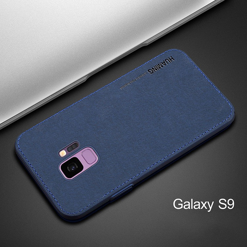 Vaku ® Samsung Galaxy S9 Luxico Series Hand-Stitched Cotton Textile Ultra Soft-Feel Shock-proof Water-proof Back Cover