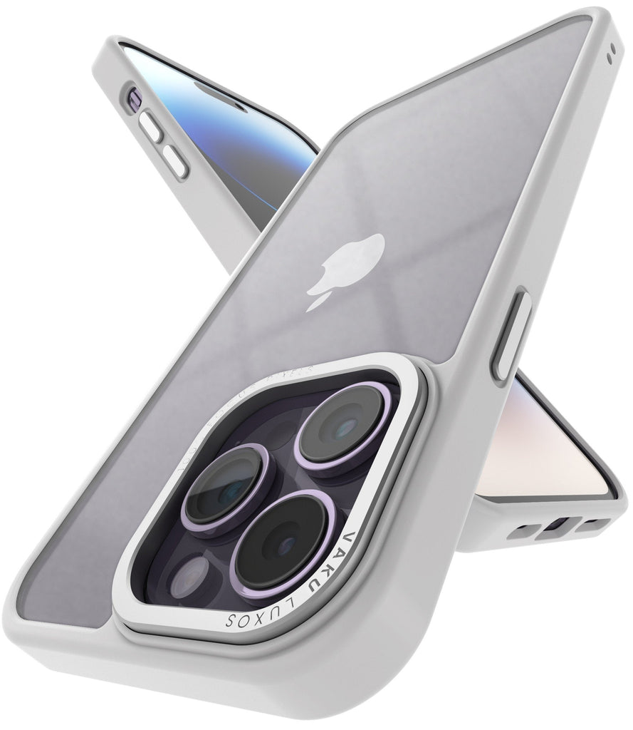 Vaku ® Apple iPhone 14 Pro Max Translucent Matte Armor Slim Protective Metal Camera Case Back Cover
