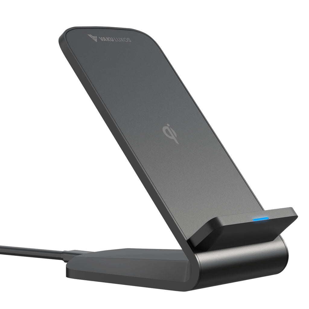 Vaku ® Qi Certified Unity II 15W Fast Charge Wireless Charger Stand Universally Compatible with Qi Enabled