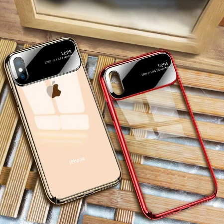 Vaku® Apple iPhone X / XS Dual Polarized Glossy Edition + Full Logo Display Electroplated Shine Case Back Cover