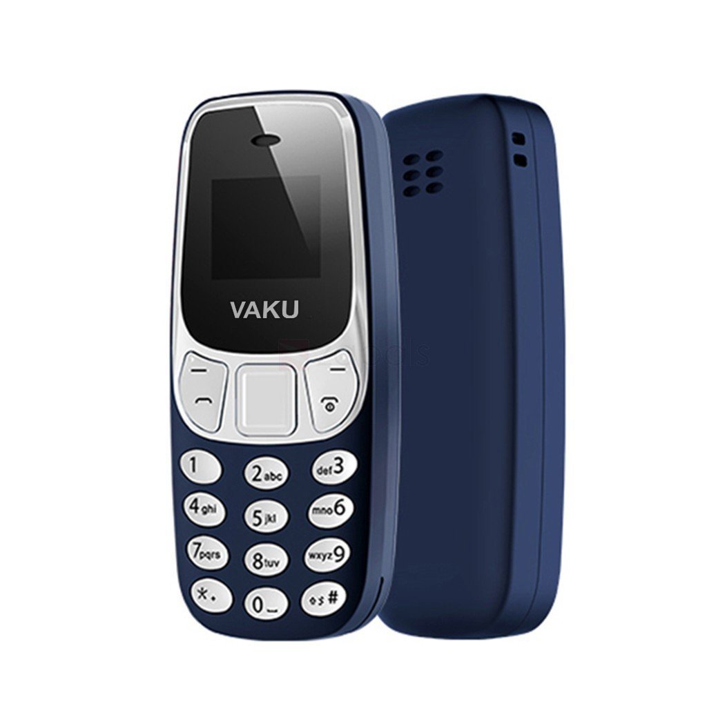 VAKU World's smallest Dual-Sim NANO phone with Voice changer, Alarm, Bluetooth etc