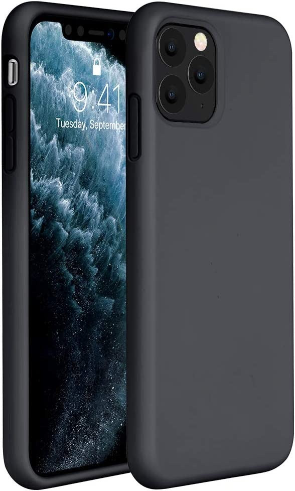 Vaku ® Apple iPhone 11 Pro Max Liquid Silicon Velvet-Touch Silk Finish Shock-Proof Back Cover
