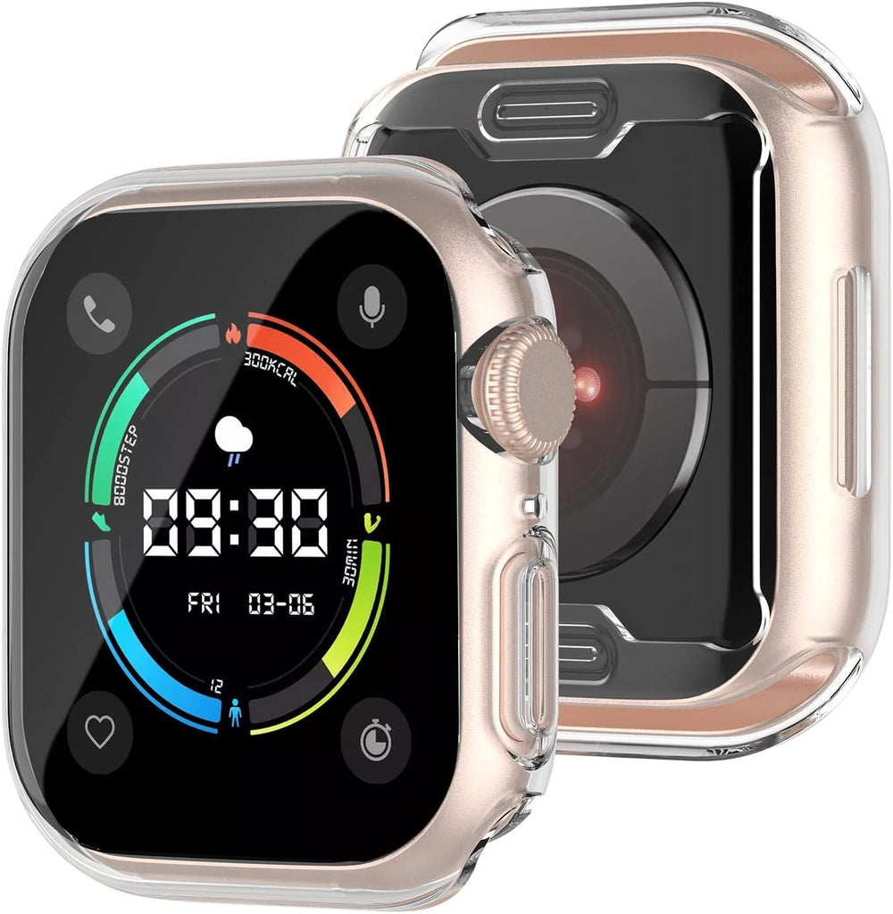 Vaku Luxos® Hybrid 360 Slim Protective case Apple Watch 45mm (Series 7 ) Shock Proof - Transparent