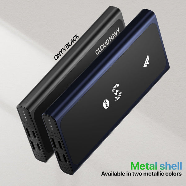 DR VAKU® Rapid OS 15WATTS Fast Wireless Charging 10000mAh Power Bank - Black