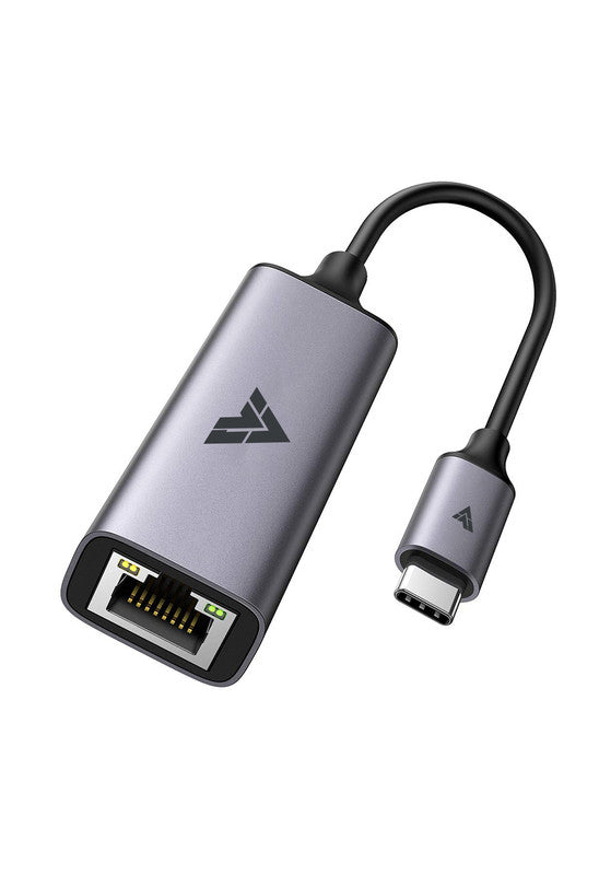 Vaku Luxos® USB-C to ETHERNET Gigabit Network Adapter - Grey