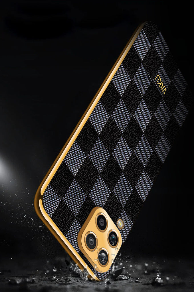 Soft LV Leather Back Case Cover For Iphone 12