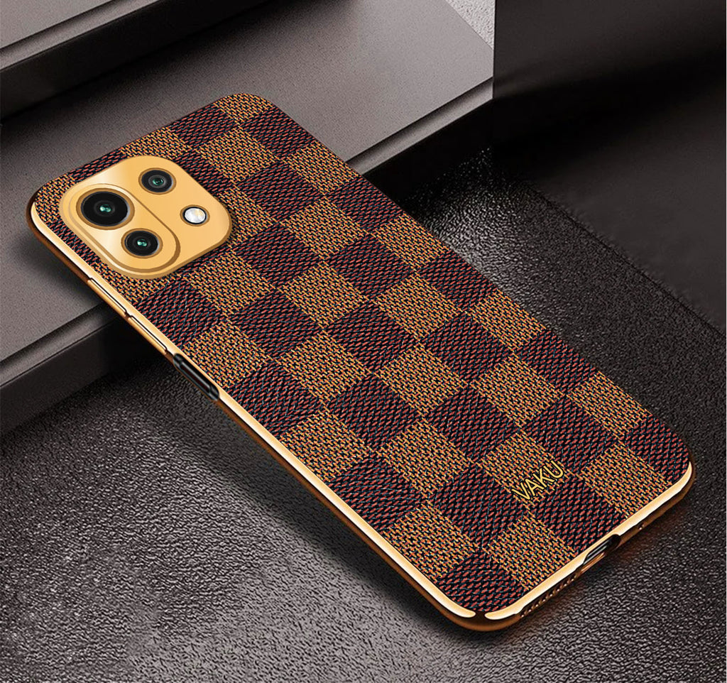 Vaku ® Xiaomi Mi 11 Lite Cheron Leather Electroplated Soft TPU Back Cover