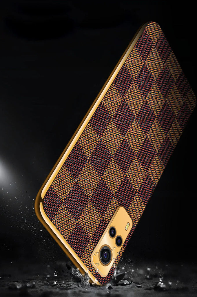 Soft LV Leather Back Case Cover For Iphone 13