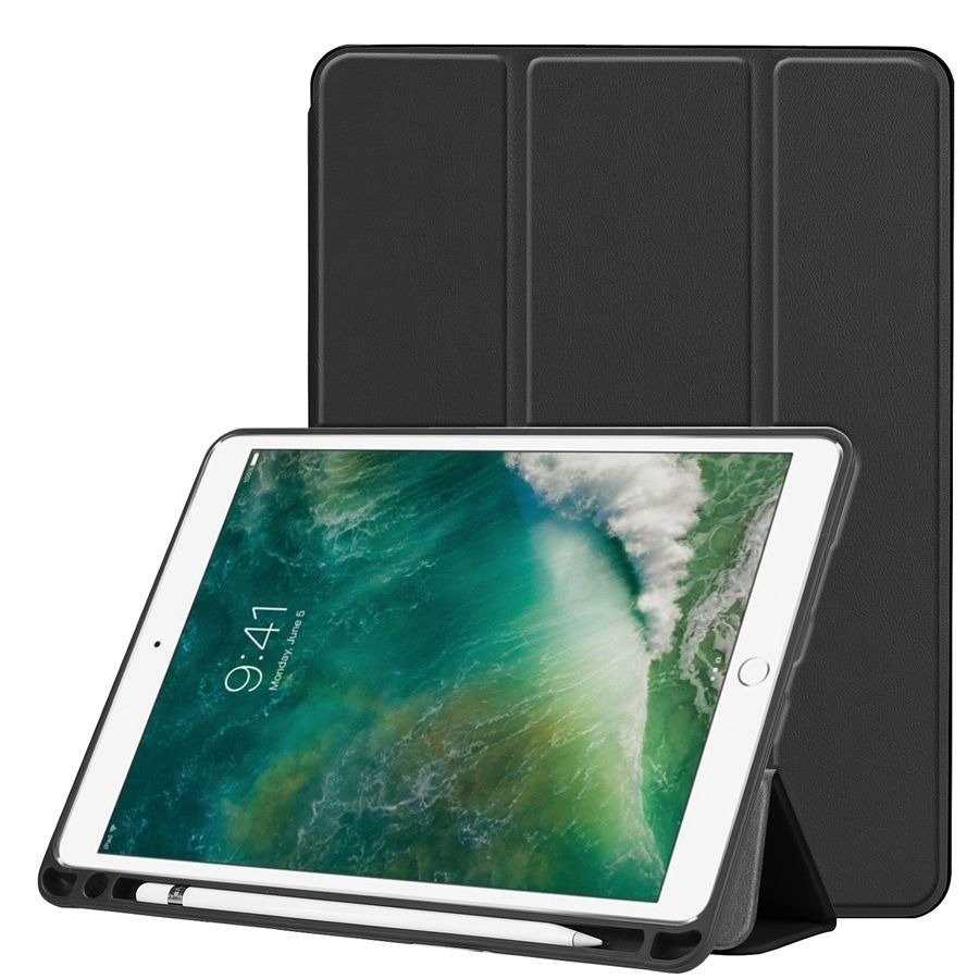 VAKU iPad 9.7" with Pencil Stand Tri-Fold case - Black
