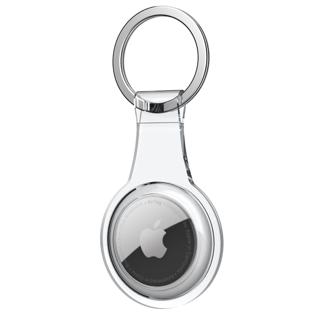 Vaku Luxos® TPU Protective case Key Ring for AirTag - Transparent